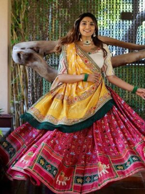 Printed Lehenga Choli in heavy Butter silk 3 Piece Set