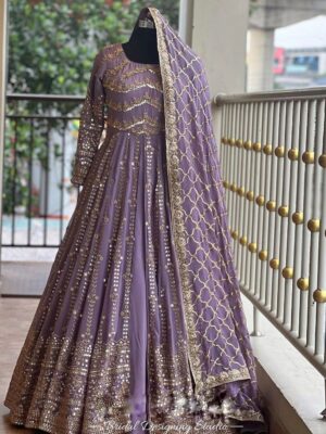 Sharara Pattern With Lehenga Embroidery Design Sequence Work 3 Piece Set 