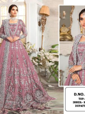 Bollywood Designer Gown with heavy Embroidery Sequence 2 Piece Set 